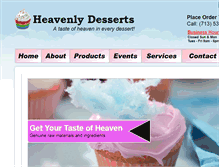 Tablet Screenshot of heavenly-dessertstx.com